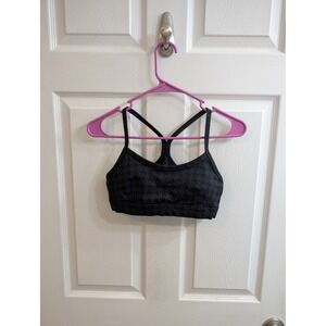 Alo Yoga Houndstooth Gratitude Sports Bra Padded  - Size S